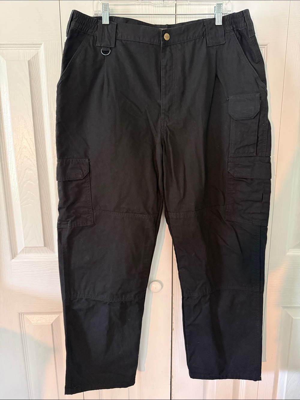 5.11 Tactical Cargo Pants Men’s Black Comfort Waist Workwear RipStop Sz 38x30